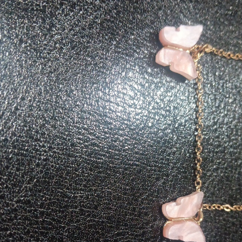 Charming Pink Butterfly Necklace